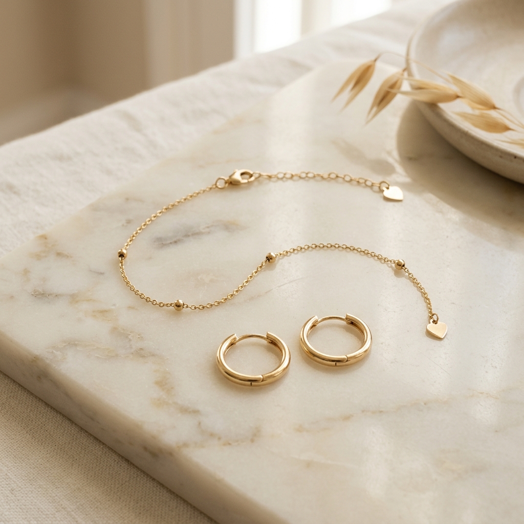 Everyday Elegance collection with minimalist gold pieces
