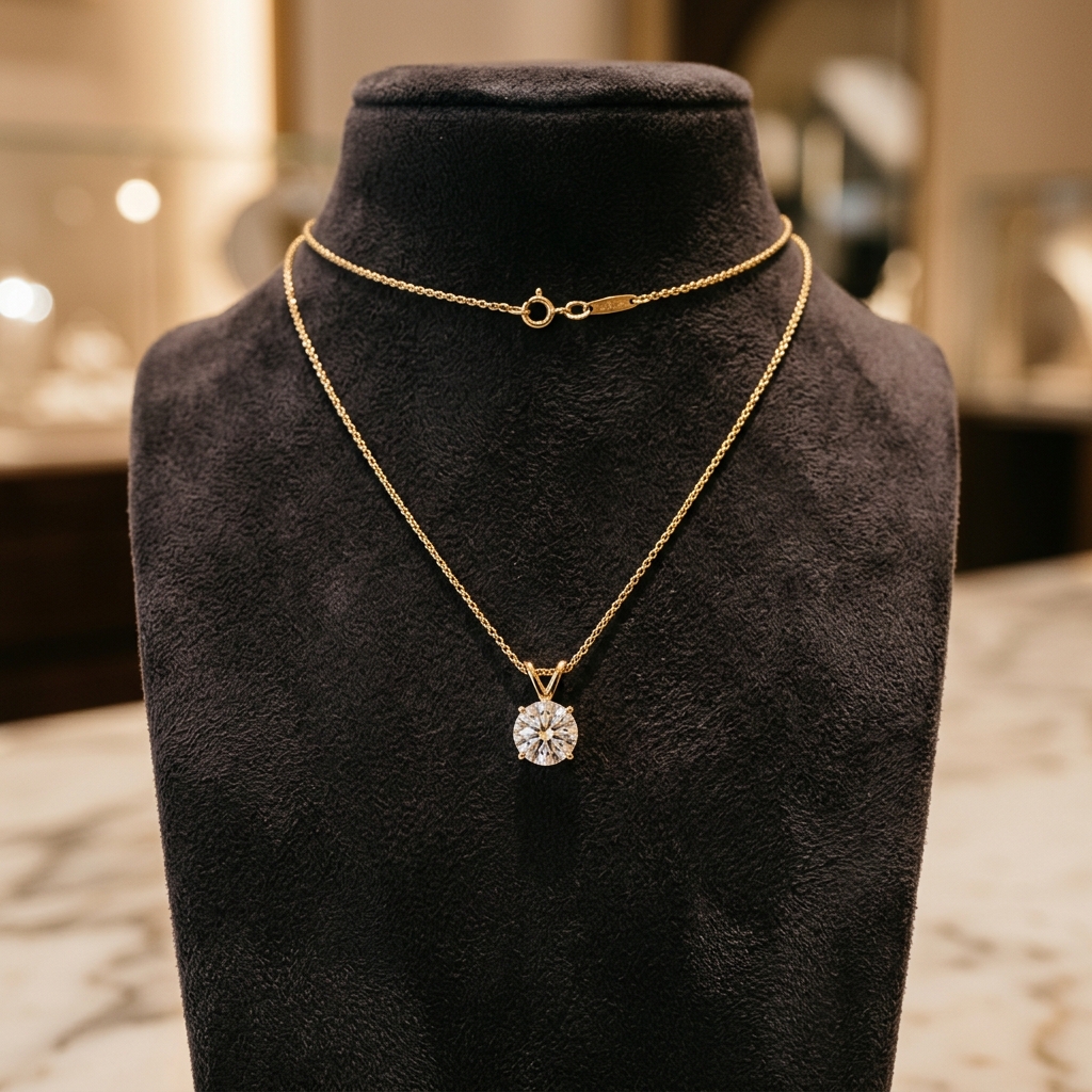 Celestial Pendant Necklace with solitaire diamond